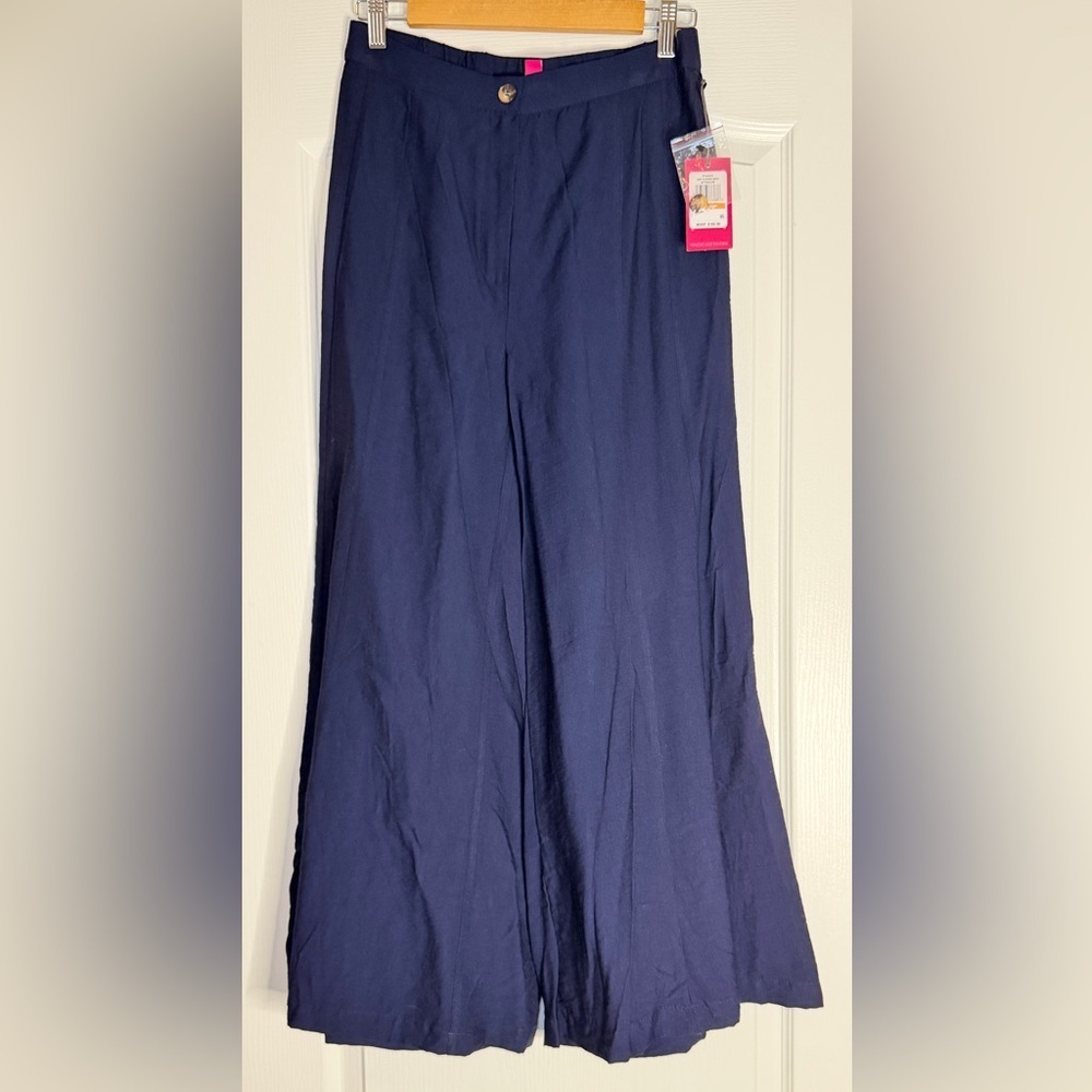 Vince Camuto Wide Leg Palazzo Pants Navy Blue Classic Afterglow NWT Large